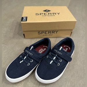 NEW Sperry Spinnaker Junior Washable Sneaker, 10M, Navy Blue